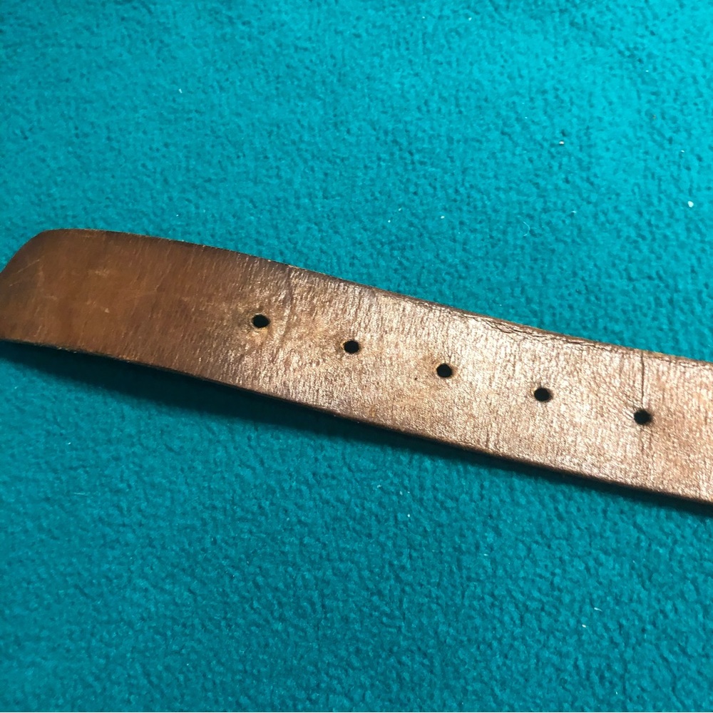 Vintage Fossil Belt w Floral Enameled Buckle Sz S - Picture 4 of 11
